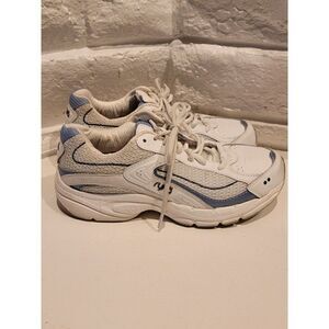 Ryka Women's size 7.5 Training Exertion K24111WWLD White blue Sneakers